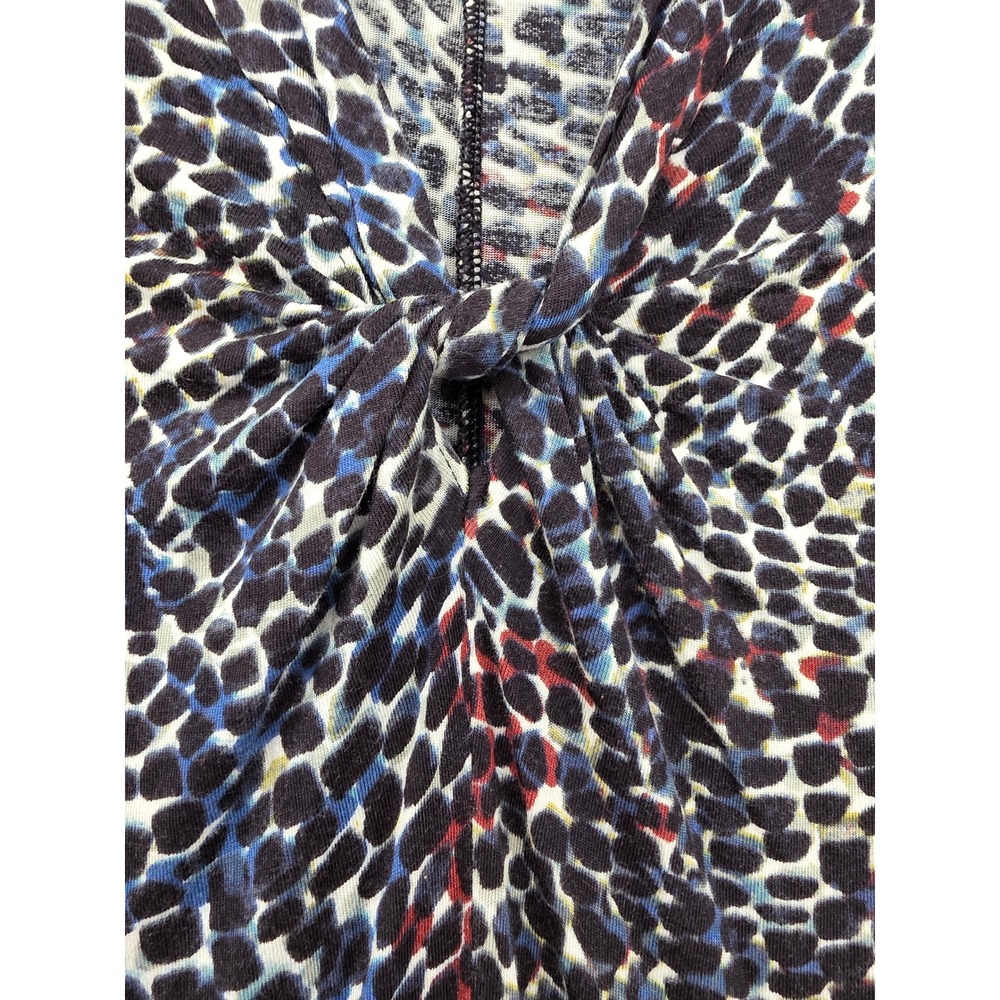 Cabi Twist Front Tank Top S Navy Red White Mosaic Print Sleeveless Blouse 3242 - Picture 5 of 10